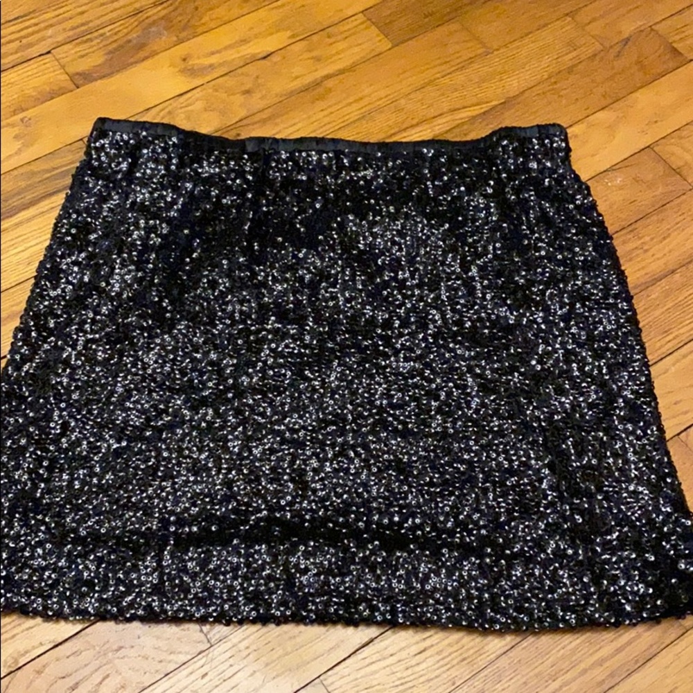 Tommy Hilfiger Black Sequin Mini Skirt